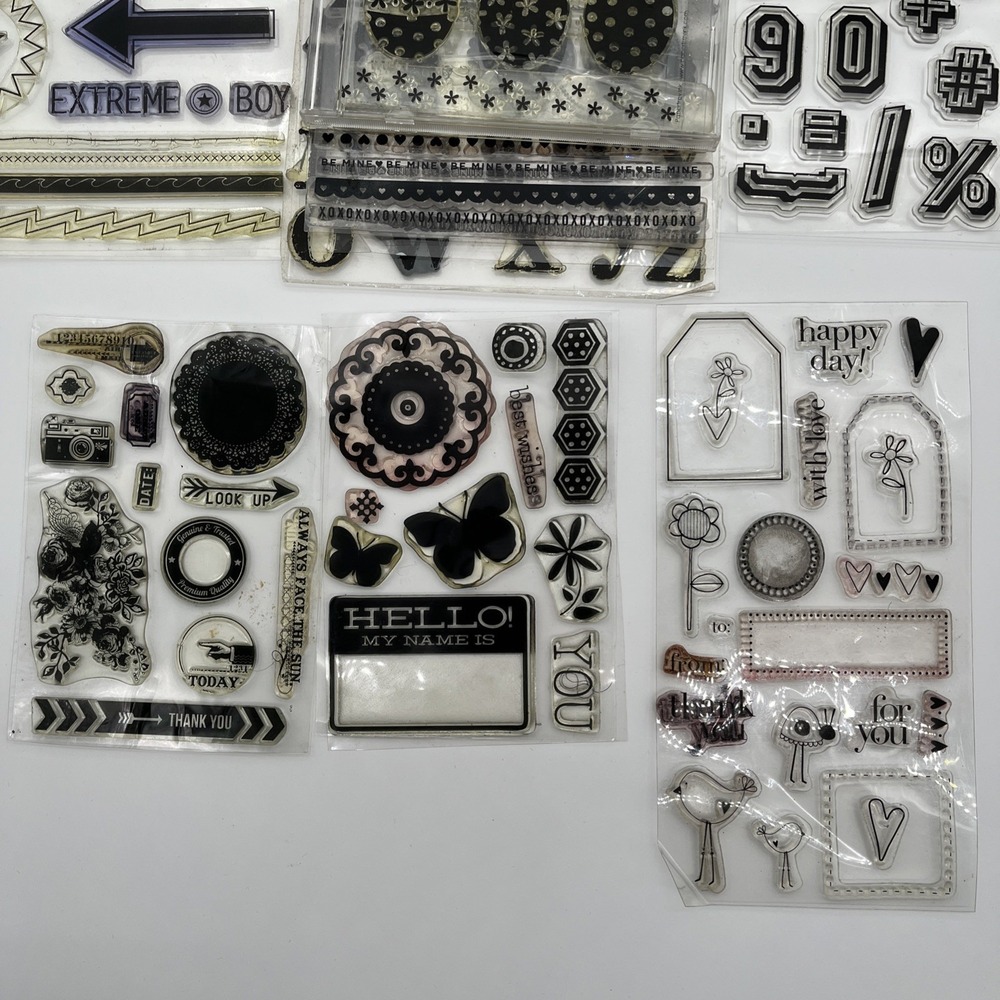 Clear Stamps Huge Mixed Lot Holiday Alphabet Numbers Scrapbooking Set - Picture 8 of 11